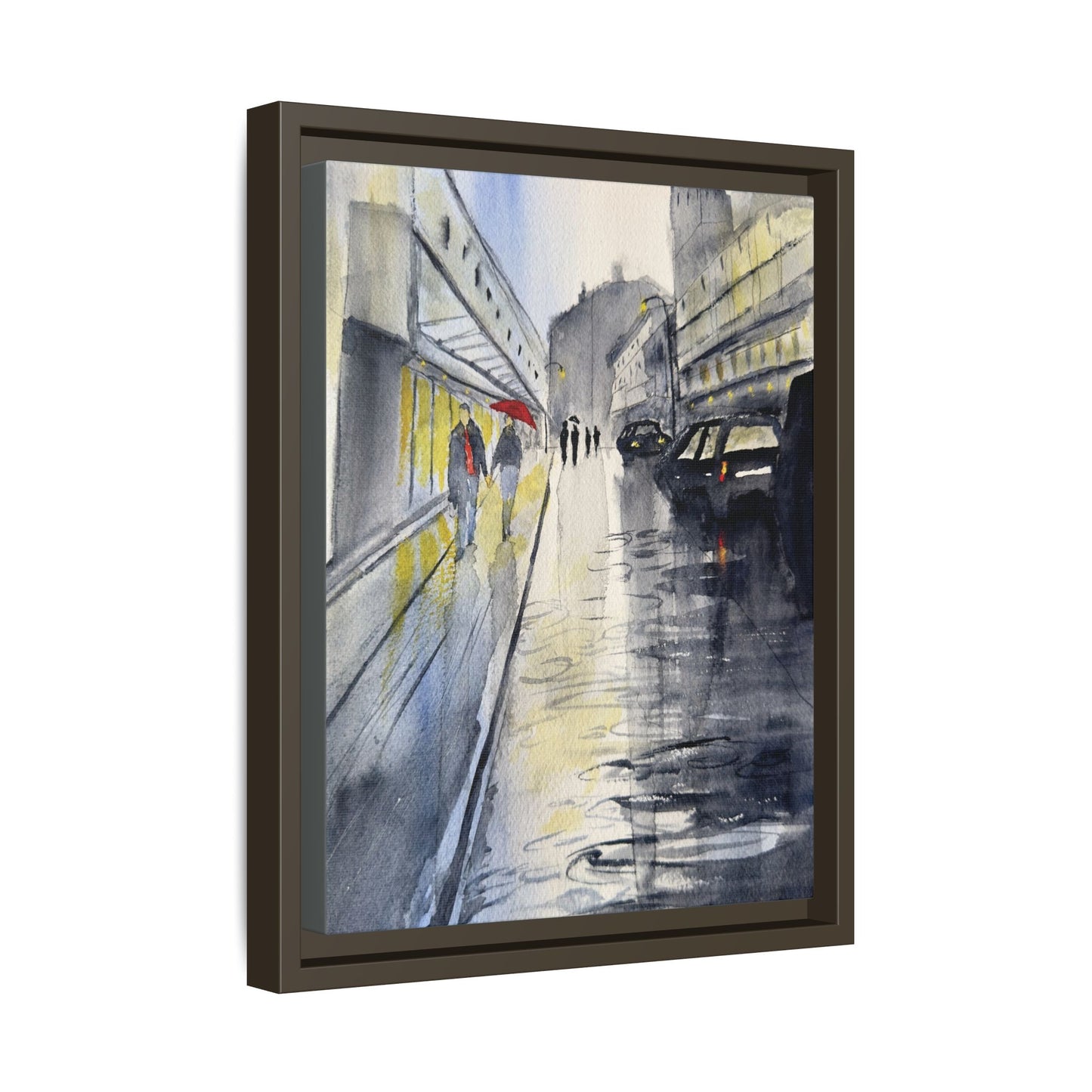 Rainy Day Romance, Framed (Black or Espresso). Available in sizes from 8”x10”-24”x32”