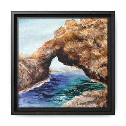 Bridging the Gap Matte Canvas, Framed (Black or Espresso). Available in sizes from 10”x10”-14”x14”
