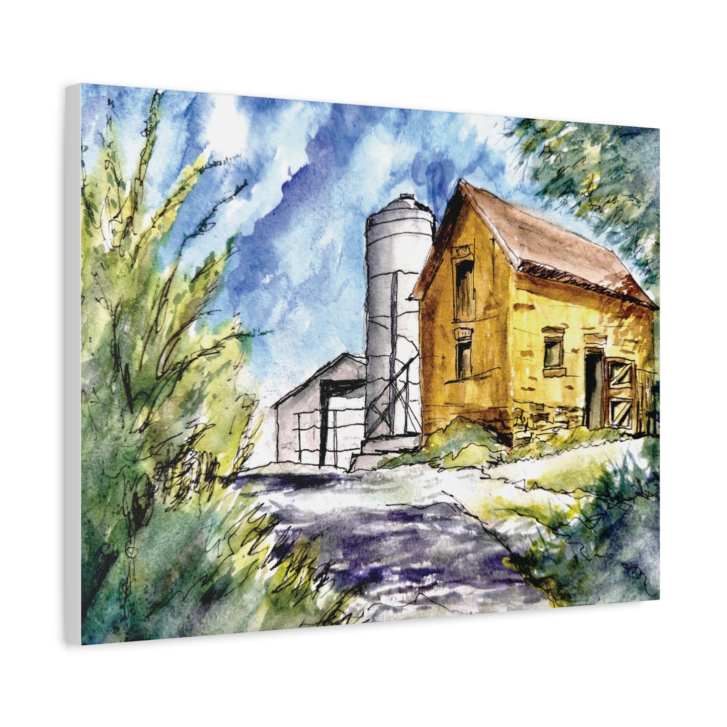 Ye Olde Barn Matte Canvas, Stretched, 1.25". Available in sizes 10” x 8”-24” x 20”