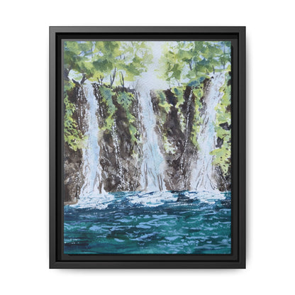 Three Sisters Waterfall, Framed (Black or Espresso). Available in sizes from 8”x10”-12”x16”