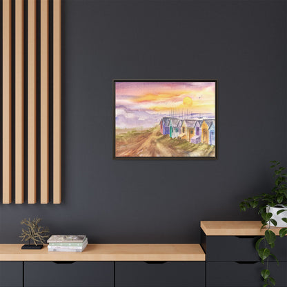 Quiet Before The Tide Matte Canvas, Framed (Black or Espresso). Available in sizes from 10”x8”-32”x24”