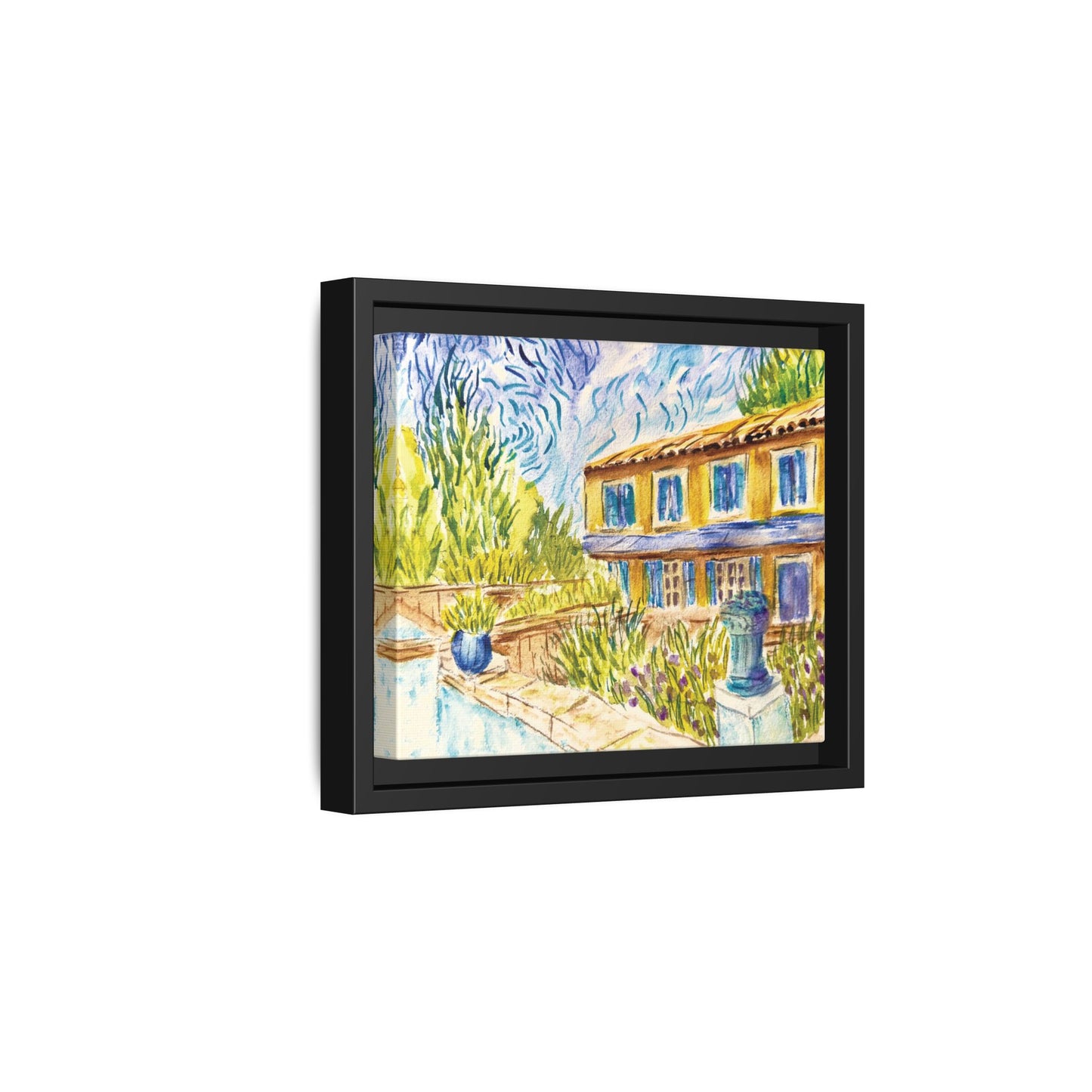 Respite Near Saint-Remy-de-Provence Matte Canvas, Framed (Black or Espresso). Available in sizes from 10”x8”-30”x24”