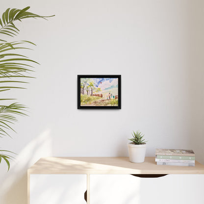 Spring Fling Matte Canvas, Framed (Black or Espresso). Available in sizes 10”x8”-16”x12”