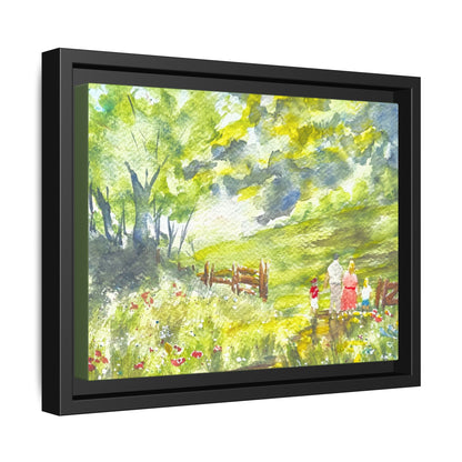 Summer Stroll Matte Canvas, Framed (Black or Espresso). Available in sizes 10”x8”-20”x10”