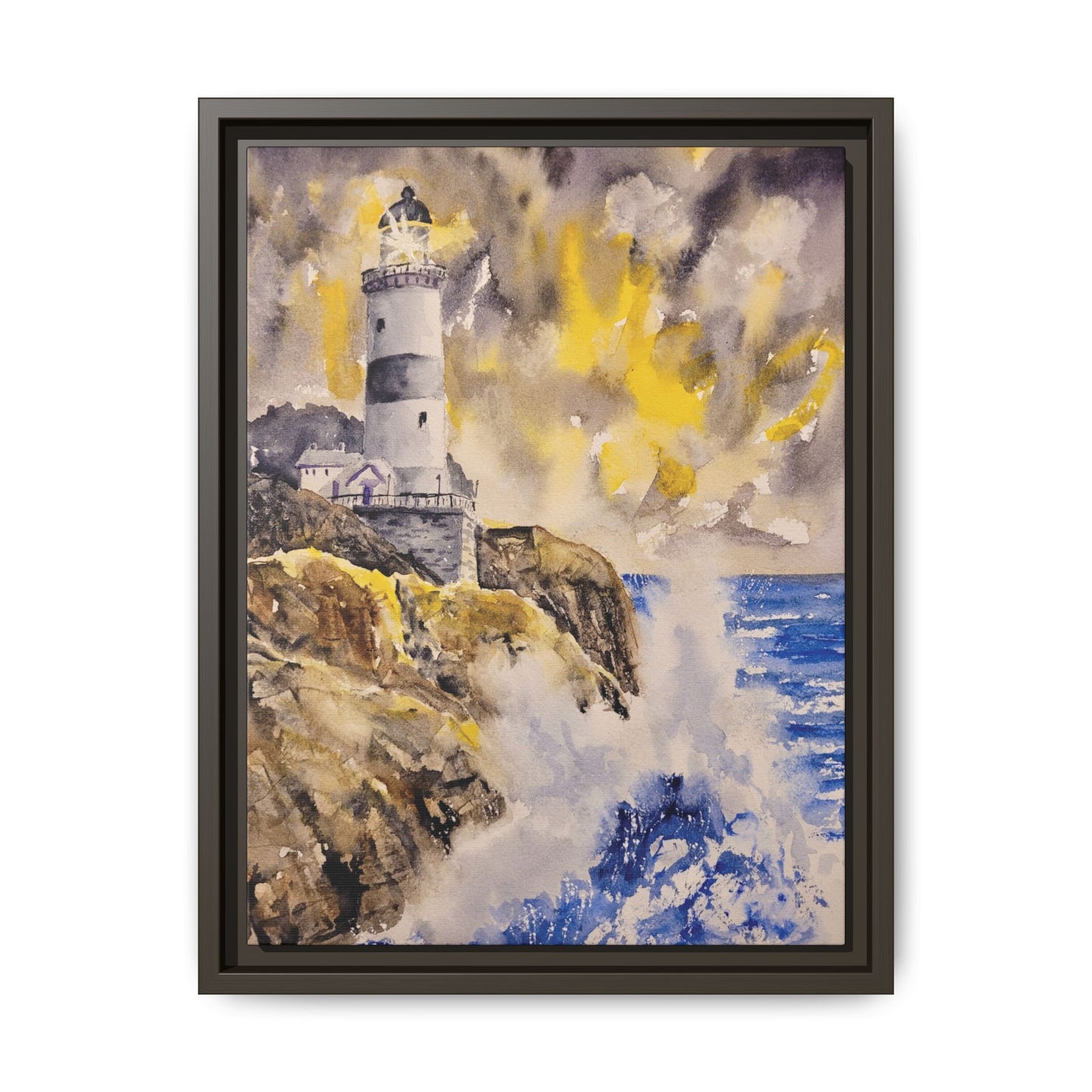 Storm Watch Matte Canvas, Framed (Black or Espresso). Available in sizes 8”x10”-18”x24”