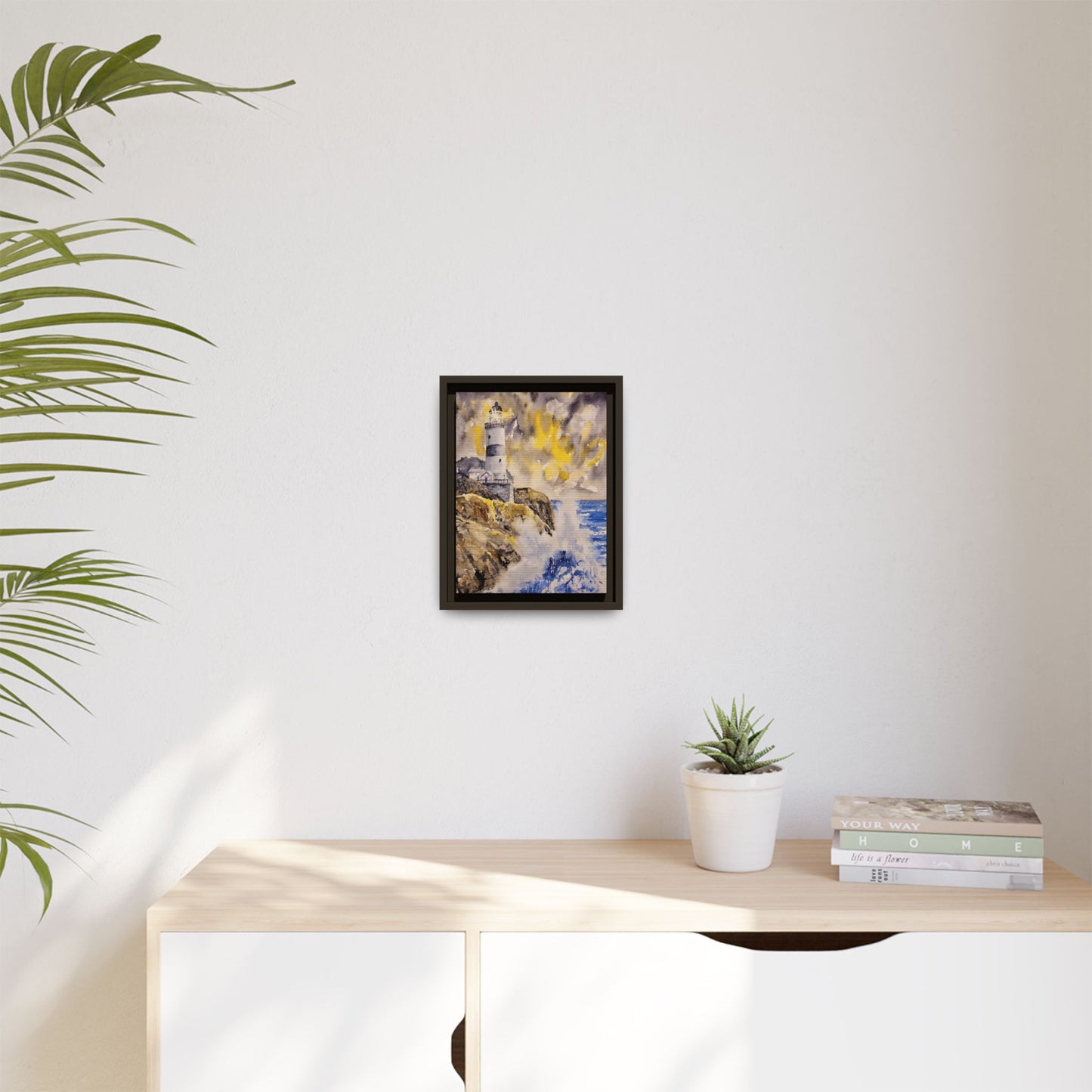 Storm Watch Matte Canvas, Framed (Black or Espresso). Available in sizes 8”x10”-18”x24”