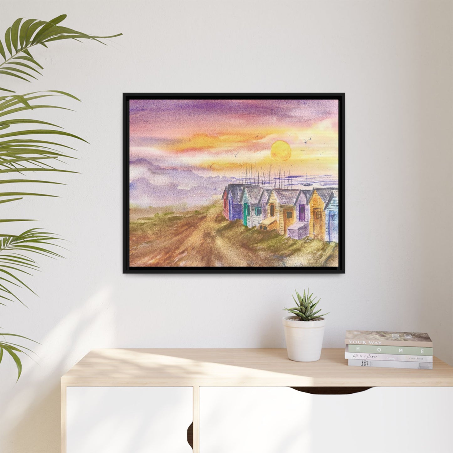 Quiet Before The Tide Matte Canvas, Framed (Black or Espresso). Available in sizes from 10”x8”-32”x24”