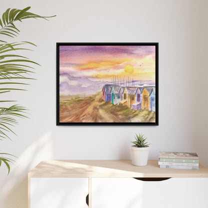 Quiet Before The Tide Matte Canvas, Framed (Black or Espresso). Available in sizes from 10”x8”-32”x24”