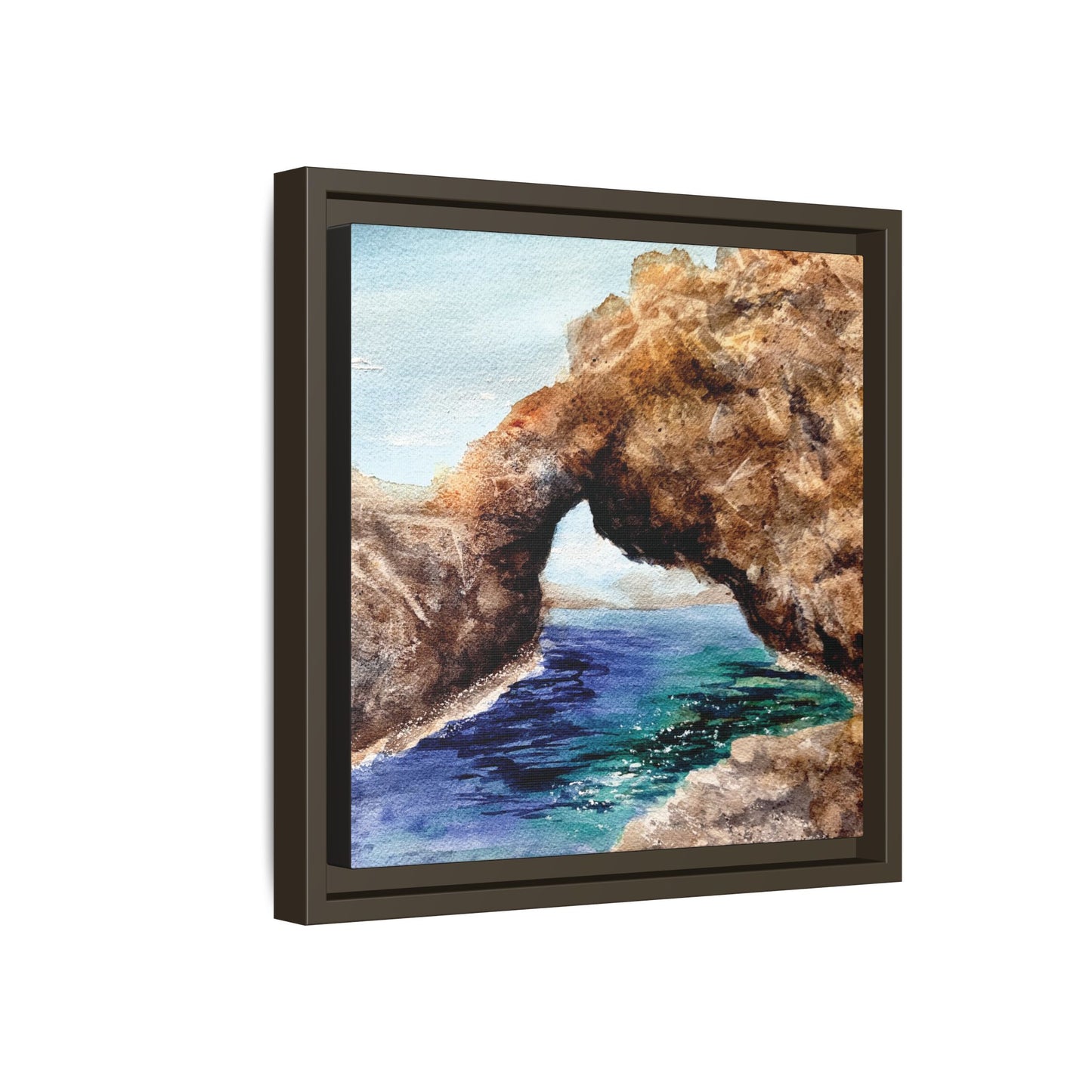 Bridging the Gap Matte Canvas, Framed (Black or Espresso). Available in sizes from 10”x10”-14”x14”