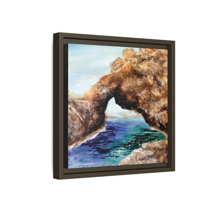 Bridging the Gap Matte Canvas, Framed (Black or Espresso). Available in sizes from 10”x10”-14”x14”
