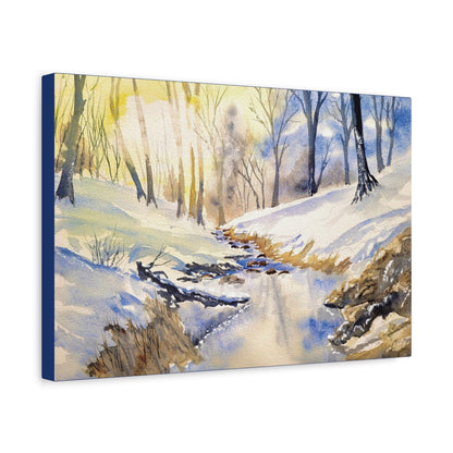 Snowy Creek Matte Canvas, Stretched, 1.25". Available in sizes 10” x 8”-18” x 12”
