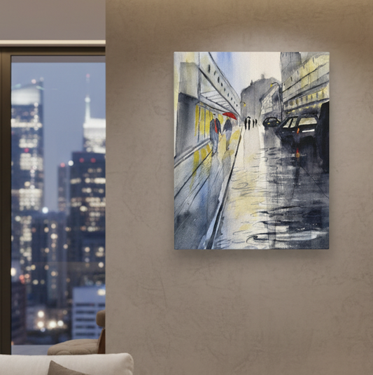 Rainy Day Romance Matte Canvas, Stretched, 1.25".  Available in sizes from 8" x 10"-24" x 32"