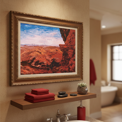 Red Rocks Matte Canvas, Stretched, 1.25". Available in sizes 10” x 8”-18”x12”