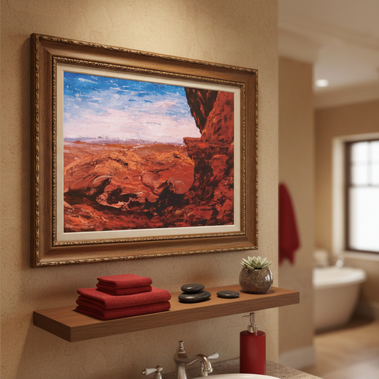 Red Rocks Matte Canvas, Stretched, 1.25". Available in sizes 10” x 8”-18”x12”