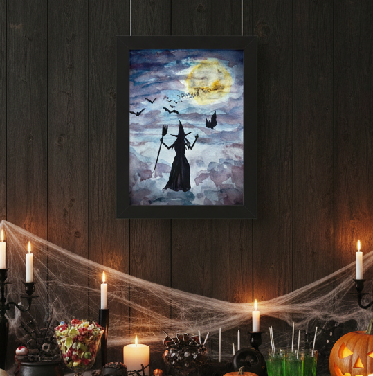 Be Witching Framed Vertical Poster. Available in sizes 11” x 14”-20” x 30”