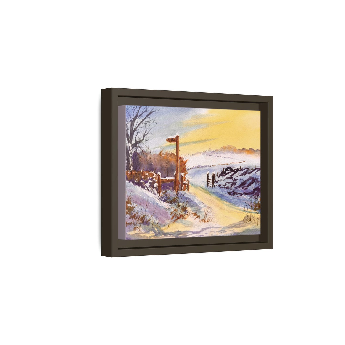 Wales Winter Walk, Framed (Black or Espresso). Available in sizes from 10”x8”-32”x24”