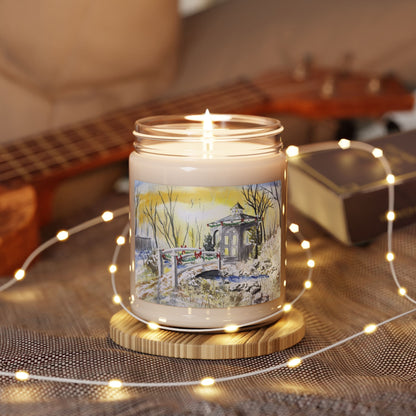 Eco-Friendly Soy Candle (9 oz.), Featuring Morning’s Frosty Glow. Multiple Scents Available