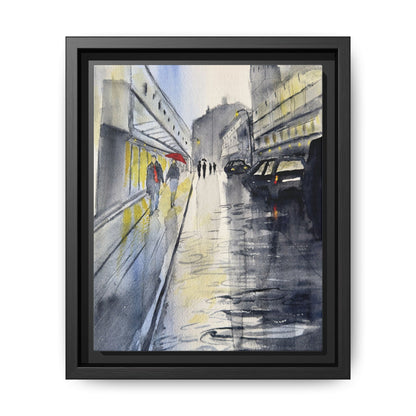 Rainy Day Romance, Framed (Black or Espresso). Available in sizes from 8”x10”-24”x32”