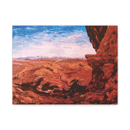 Red Rocks Matte Canvas, Stretched, 1.25". Available in sizes 10” x 8”-18”x12”