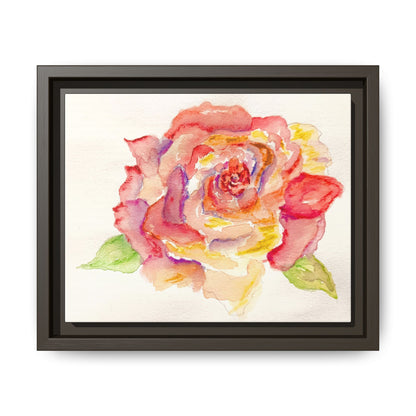 Rose Water Matte Canvas, Framed (Black or Espresso). Available in sizes from 10”x8”-14”x11”