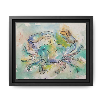 Blue Crab, Framed (Black or Espresso). Available in sizes from 10”x8”-18”x12”