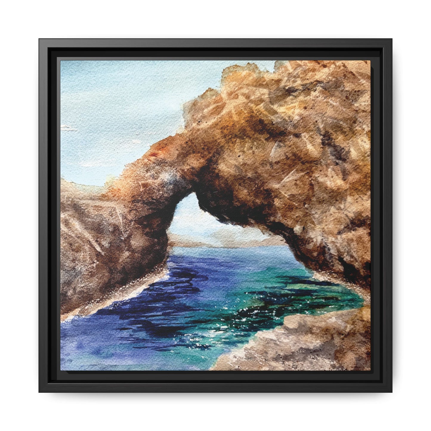 Bridging the Gap Matte Canvas, Framed (Black or Espresso). Available in sizes from 10”x10”-14”x14”