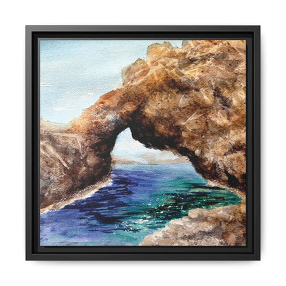 Bridging the Gap Matte Canvas, Framed (Black or Espresso). Available in sizes from 10”x10”-14”x14”