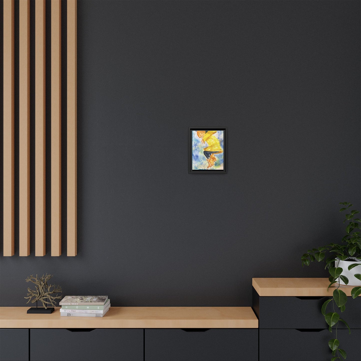 Spring Splash Matte Canvas, Framed (Black or Espresso). Available in sizes from 12”x18”-16”x24”