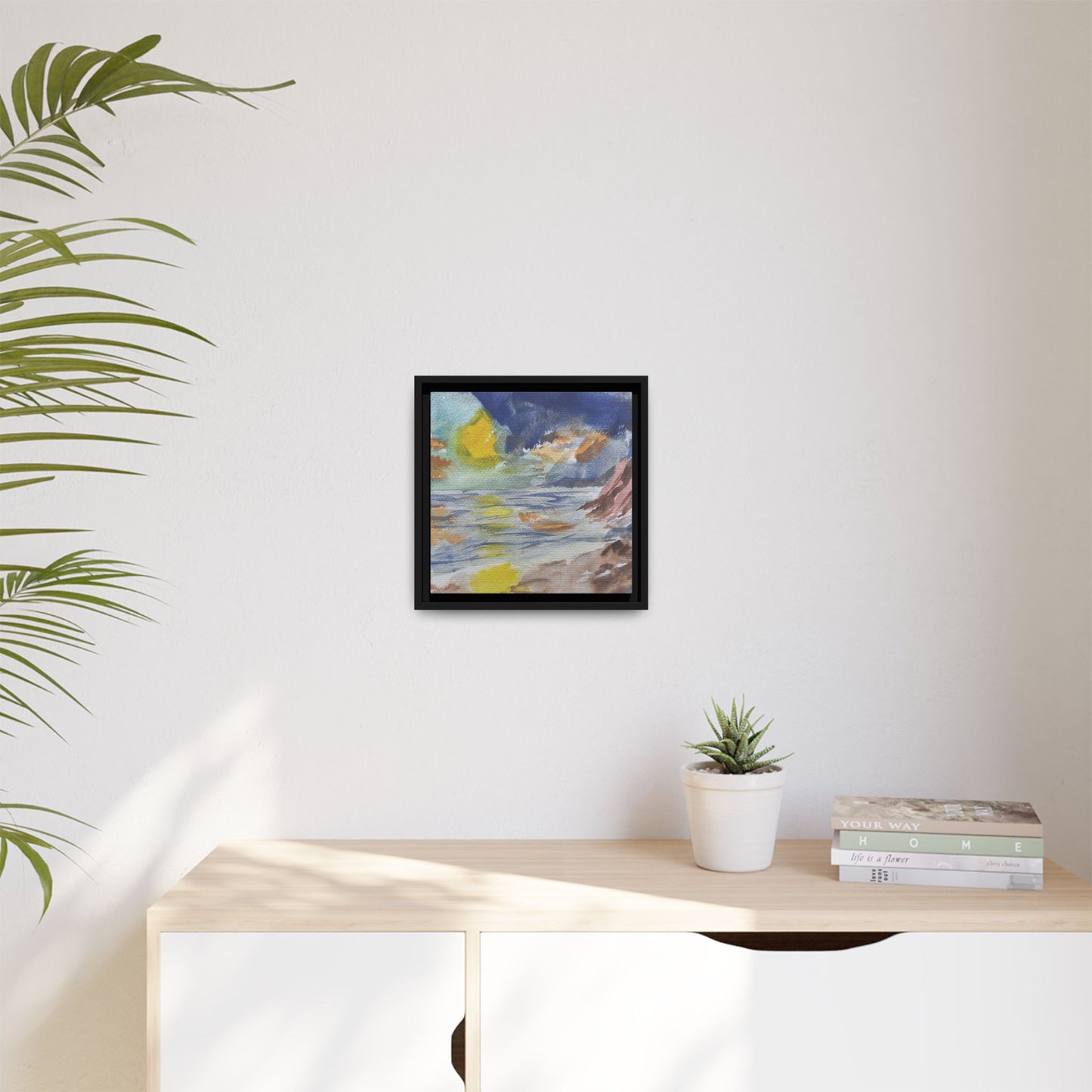The Sun in Pieces Matte Canvas, Framed (Black or Espresso). Available in sizes from 6”x6”-30”x30”