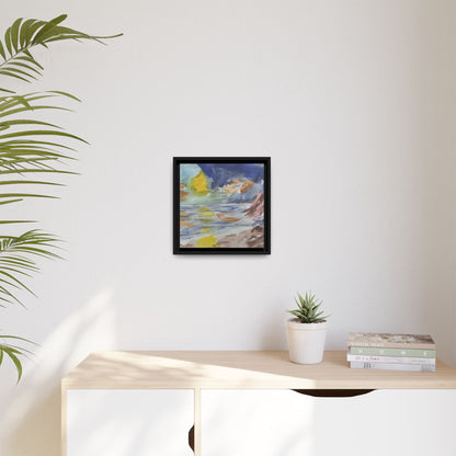 The Sun in Pieces Matte Canvas, Framed (Black or Espresso). Available in sizes from 6”x6”-30”x30”