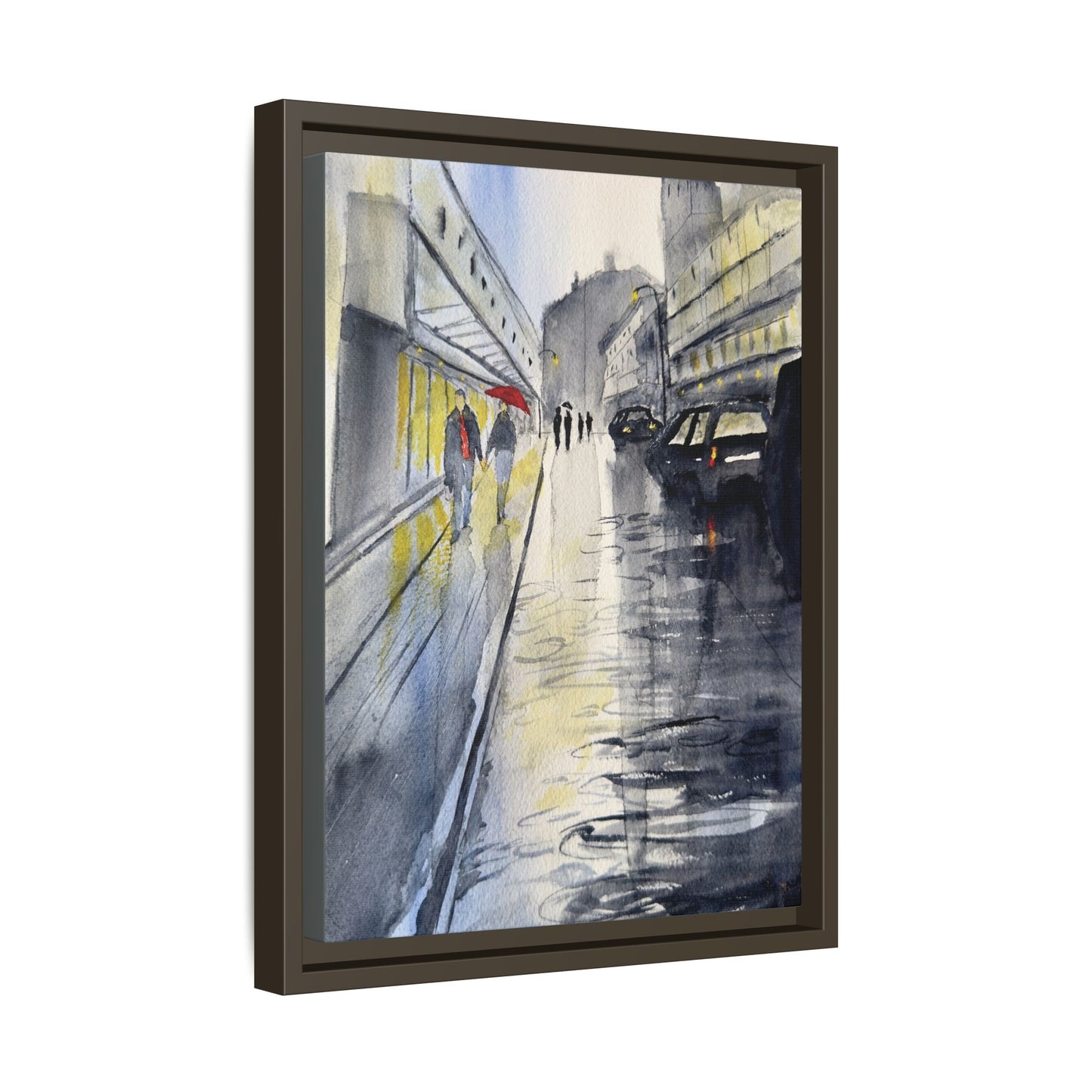 Rainy Day Romance, Framed (Black or Espresso). Available in sizes from 8”x10”-24”x32”