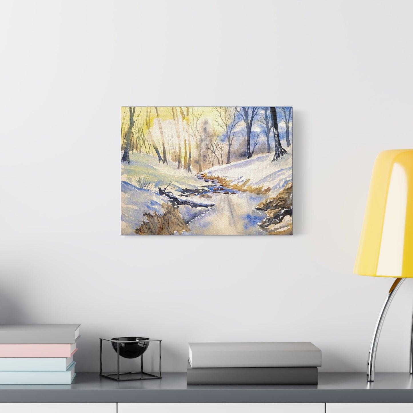 Snowy Creek Matte Canvas, Stretched, 1.25". Available in sizes 10” x 8”-18” x 12”