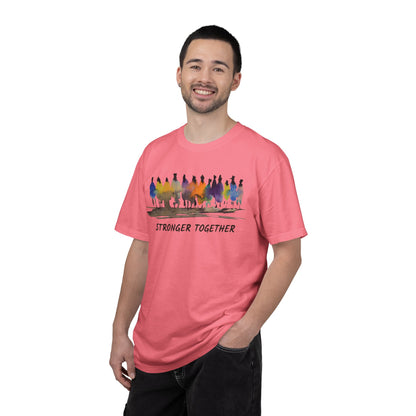 Stronger Together Unisex Garment-Dyed T-shirt. Available in sizes S-4XL, 13 colors.