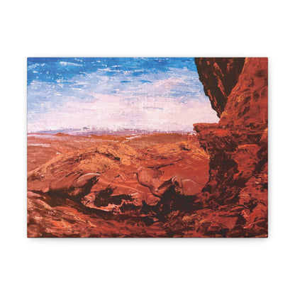 Red Rocks Matte Canvas, Stretched, 1.25". Available in sizes 10” x 8”-18”x12”
