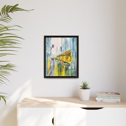 Cafe Reflections Matte Canvas, Framed (Black or Espresso). Available in sizes 8”x10”-24”x32”