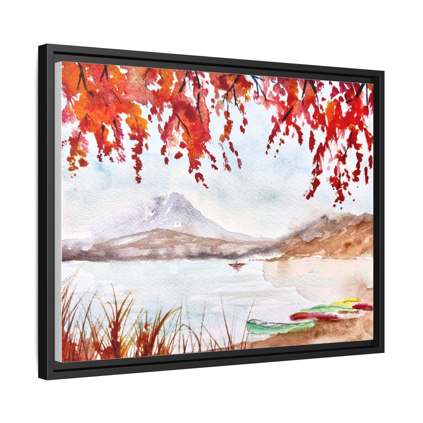Falling For Fuji Matte Canvas, Framed (Black or Espresso). Available in sizes from 10”x8”-32”x24”