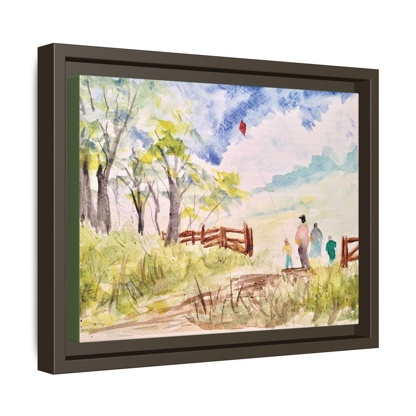 Spring Fling Matte Canvas, Framed (Black or Espresso). Available in sizes 10”x8”-16”x12”