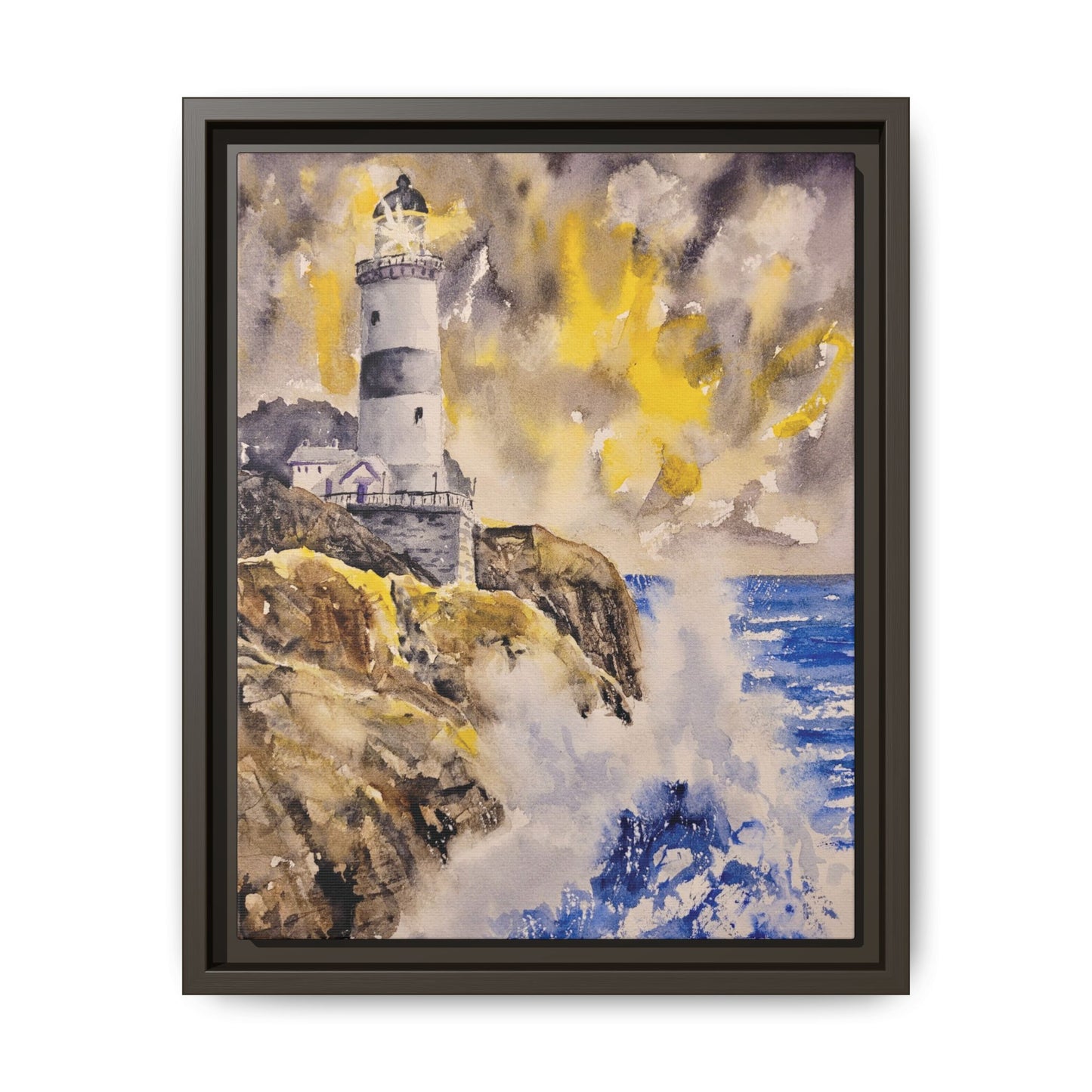 Storm Watch Matte Canvas, Framed (Black or Espresso). Available in sizes 8”x10”-18”x24”