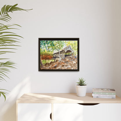 Artist’s Bridge Matte Canvas, Framed (Black or Espresso). Available in sizes from 10”x8”-24”x18”