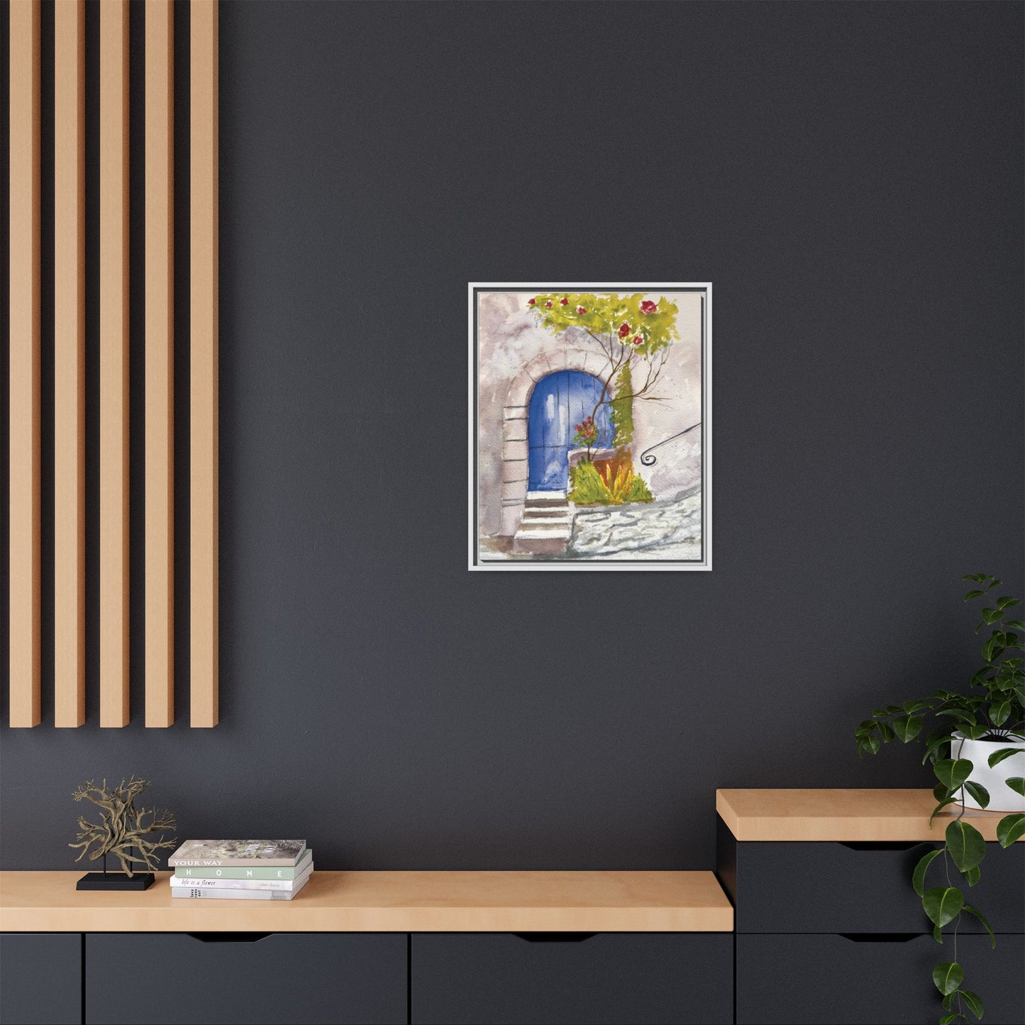 Blue Door, Framed (Black or Espresso). Available in sizes from 8”x10”-24”x32”