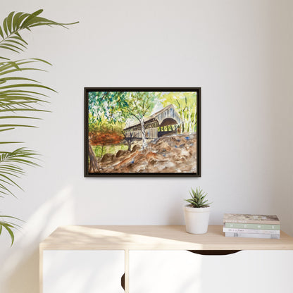 Artist’s Bridge Matte Canvas, Framed (Black or Espresso). Available in sizes from 10”x8”-24”x18”