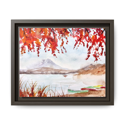 Falling For Fuji Matte Canvas, Framed (Black or Espresso). Available in sizes from 10”x8”-32”x24”