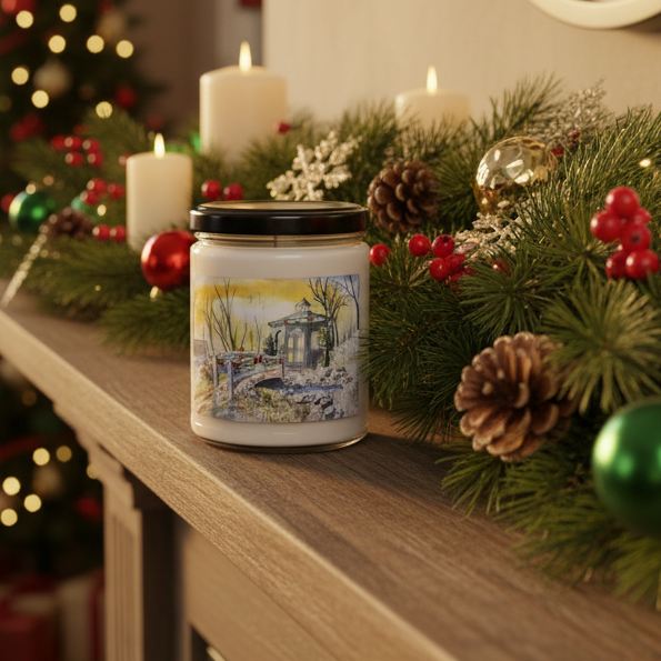 Eco-Friendly Soy Candle (9 oz.), Featuring Morning’s Frosty Glow. Multiple Scents Available