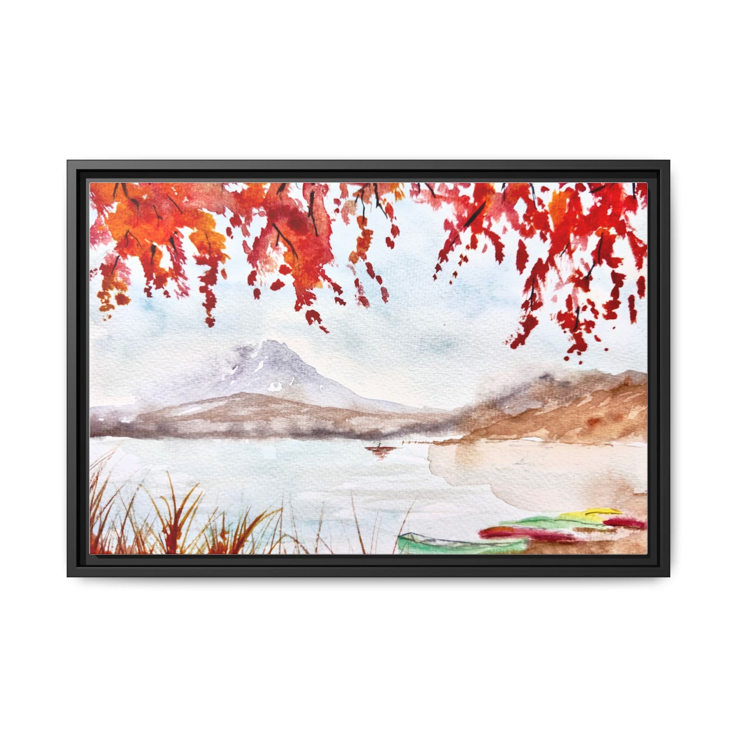 Falling For Fuji Matte Canvas, Framed (Black or Espresso). Available in sizes from 10”x8”-32”x24”
