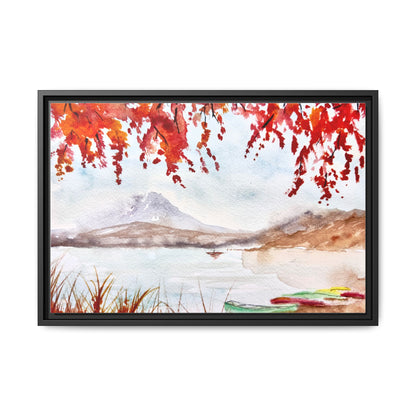Falling For Fuji Matte Canvas, Framed (Black or Espresso). Available in sizes from 10”x8”-32”x24”