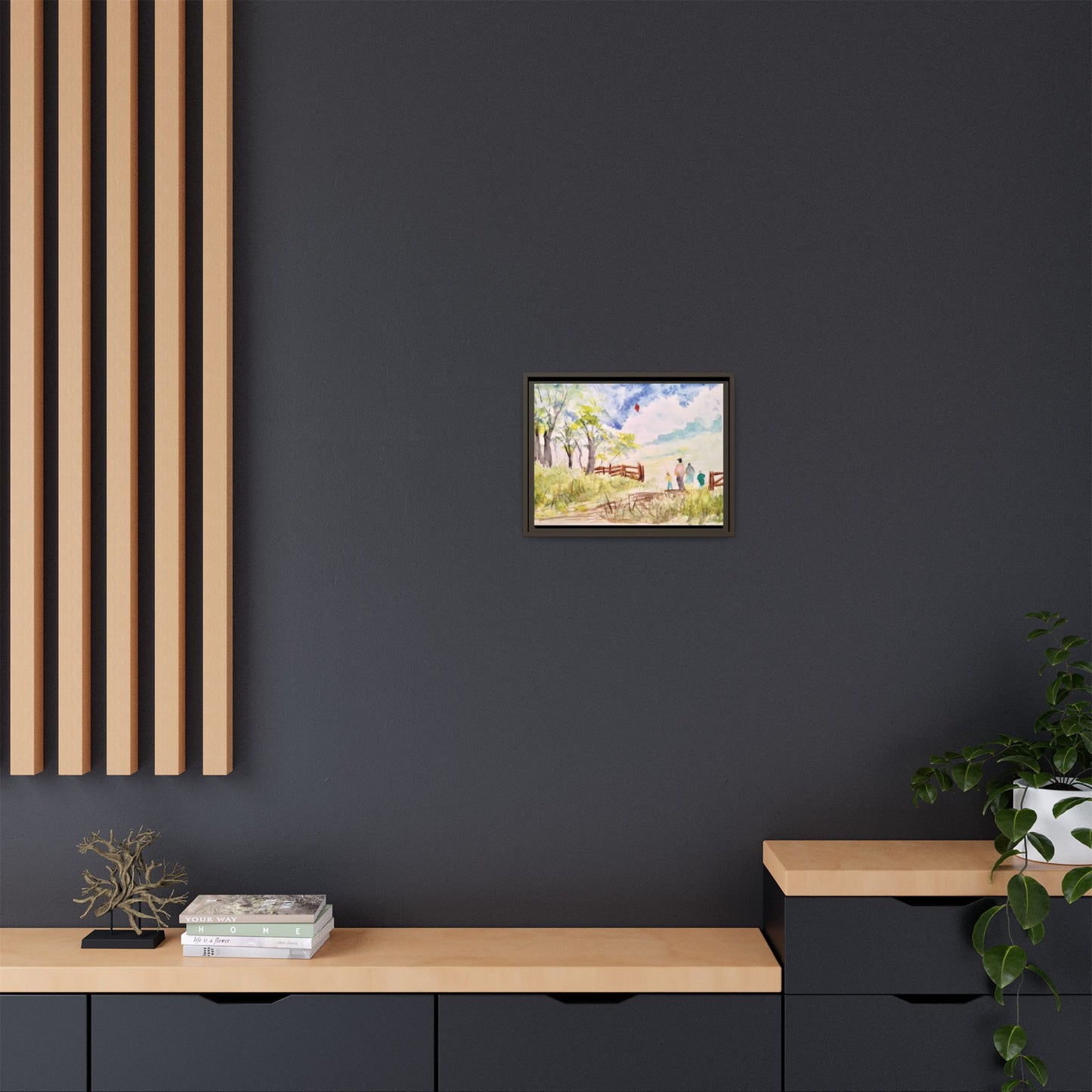 Spring Fling Matte Canvas, Framed (Black or Espresso). Available in sizes 10”x8”-16”x12”