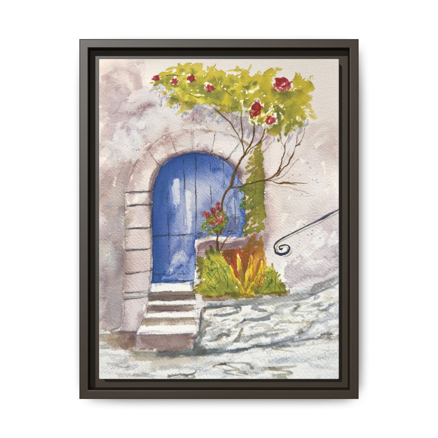 Blue Door, Framed (Black or Espresso). Available in sizes from 8”x10”-24”x32”
