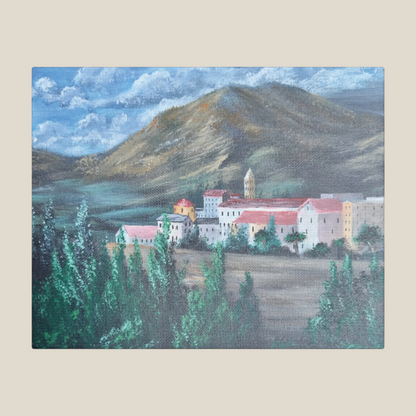 Italian Landscape Vintage Wall Art, Tivoli Matte Canvas, Stretched, 1.25". Available in sizes from 10” x 8”-30” x 20”