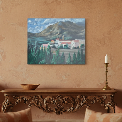 Italian Landscape Vintage Wall Art, Tivoli Matte Canvas, Stretched, 1.25". Available in sizes from 10” x 8”-30” x 20”