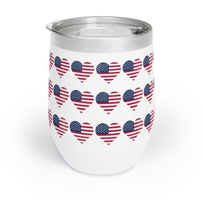 Star Spangled Hearts Chill Wine Tumbler (12 oz.)